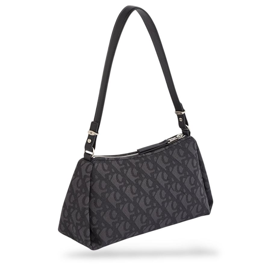 Borsa da spalla convertibile in jacquard con logo da donna Calvin Klein | LV04K3142GUB1